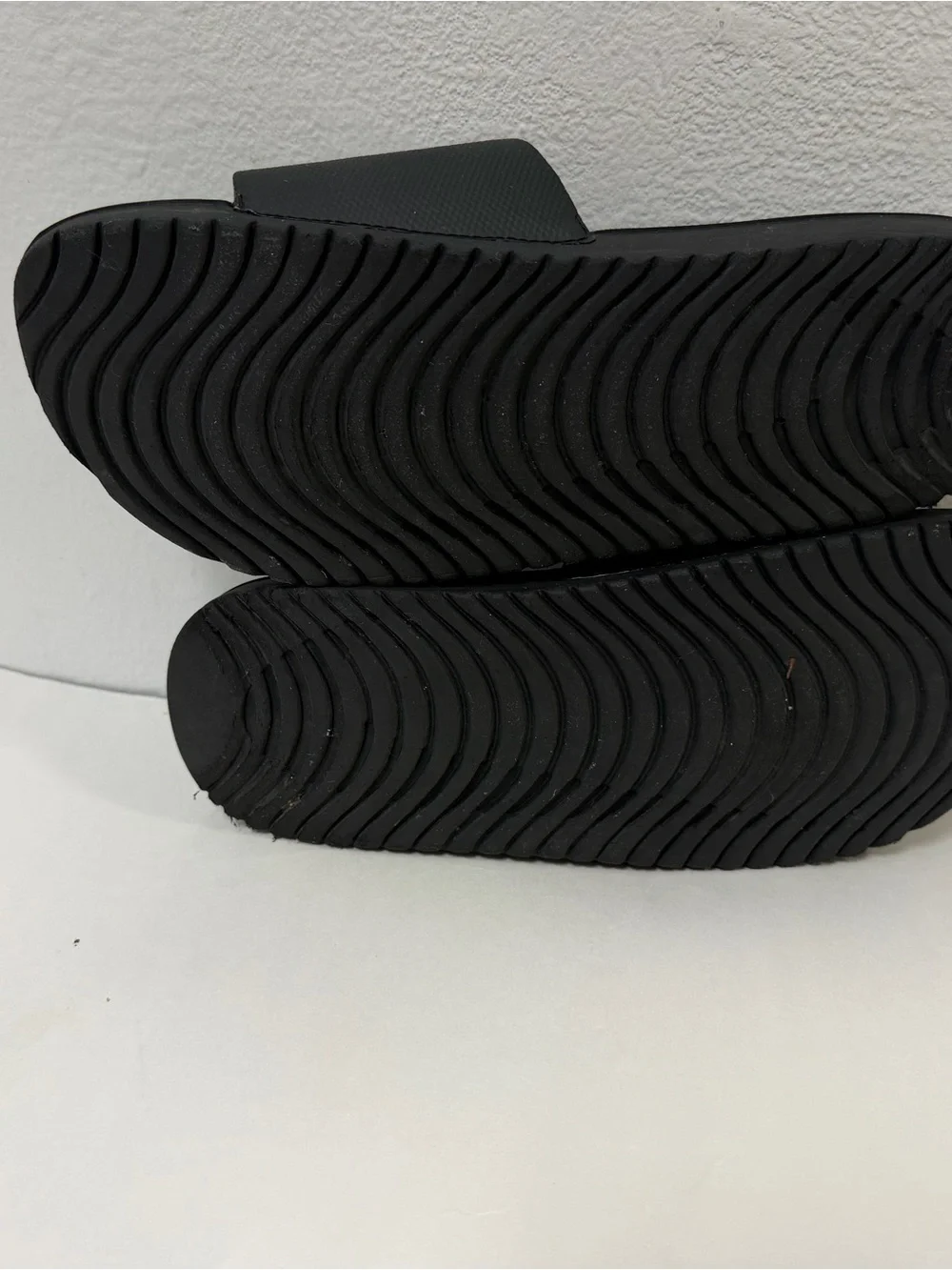 Nike Black Slide Sandals with White Swoosh for Kids